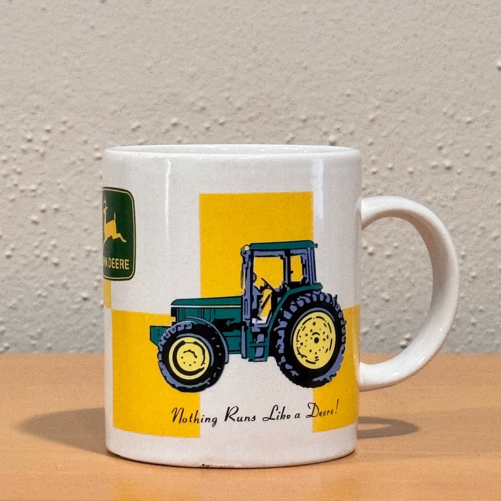 John Deere Coffee Mug Unisex White Tractor Gibson Nothing Runs Like a Deere